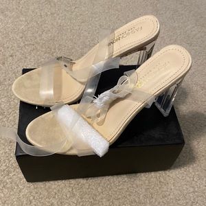 Fashion Nova Womens nude (clear heel) size 8